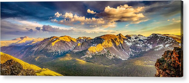 Long's Peak Acrylic Print featuring the photograph Sunset at Rock Cut by Fred J Lord