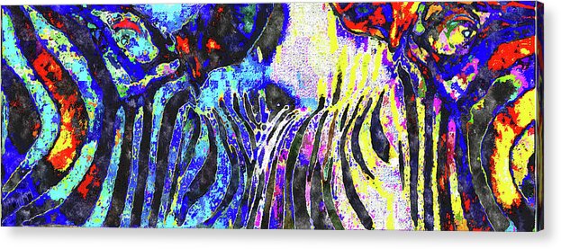 Zzbra Acrylic Print featuring the painting Zzbra by Murray Henderson Fine Art