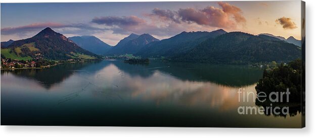 Alps Acrylic Print featuring the photograph Sunset in the Alps by Hannes Cmarits