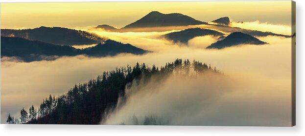 Bulgaria Acrylic Print featuring the photograph Winter Cover of Clouds by Evgeni Dinev
