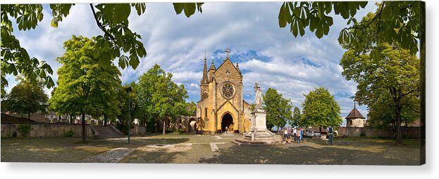 Chateau Acrylic Print featuring the photograph Terrace of the Collegiale de Neuchatel by Charles Lupica