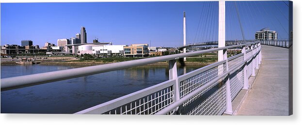 Photography Acrylic Print featuring the photograph Bridge Across A River, Bob Kerrey by Panoramic Images