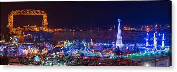 Bentleyville Acrylic Print featuring the photograph Duluth Christmas Lights by Paul Freidlund