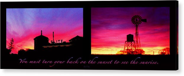 Sunset Acrylic Print featuring the photograph From Sunset to Sunrise by Robert J Sadler