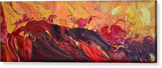 Modern Acrylic Print featuring the painting Hell-bent by Donna Blackhall