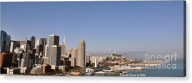 San Francisco Acrylic Print featuring the photograph Panorama of San Francisco by Debby Pueschel