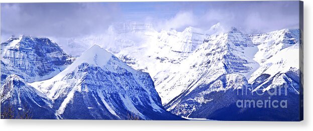 Mountain Acrylic Print featuring the photograph Snowy mountains by Elena Elisseeva