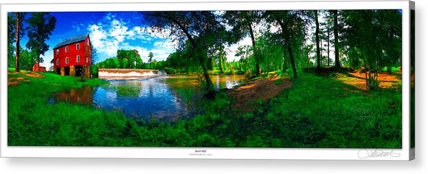 Historic Acrylic Print featuring the photograph Starrs Mill 360 Panorama by Lar Matre