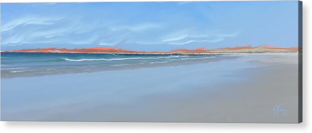 Beach Acrylic Print featuring the digital art Sublime Beach Panoramic by Vincent Franco