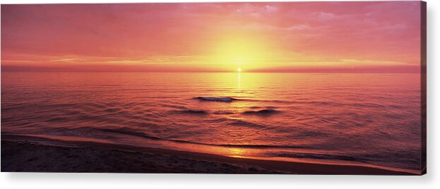 Photography Acrylic Print featuring the photograph Sunset Over The Sea, Venice Beach by Panoramic Images