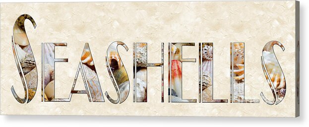 Seashell Acrylic Print featuring the photograph The Word Is Seashells by Andee Design