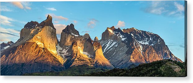 Torres Del Paine Acrylic Print featuring the photograph Torres del Paine Sunrise - Patagonia Photograph by Duane Miller