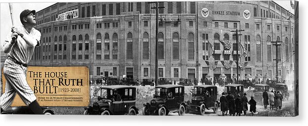 Babe Acrylic Print featuring the photograph Yankee Stadium -House that Ruth Built by Retro Images Archive