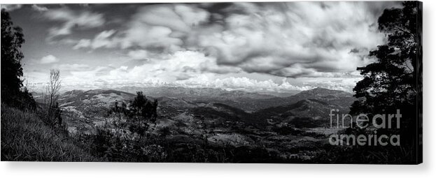 Panorama Acrylic Print featuring the photograph View From the James Taylor Seat Panorama by Venura Herath