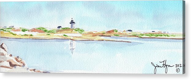 Provincetown Acrylic Print featuring the painting Wood End Light by James Flynn