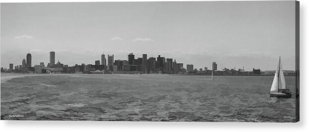 Boston Acrylic Print featuring the photograph A Boston View in Black and White by Roberta Byram