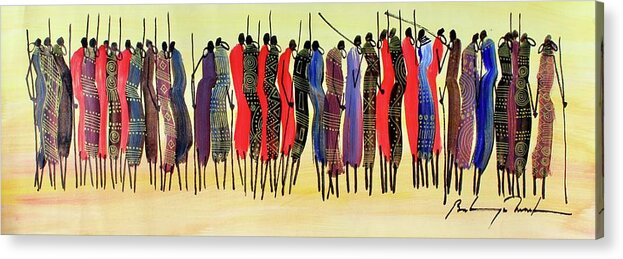 Africa Acrylic Print featuring the painting B 384 by Martin Bulinya