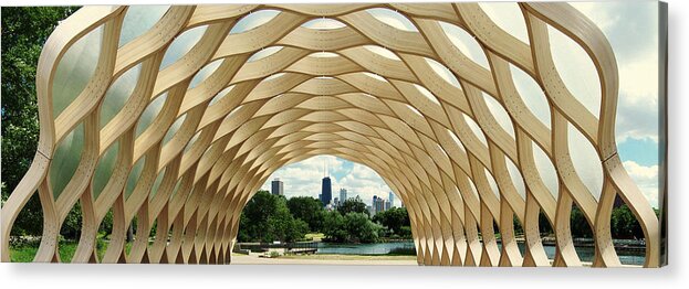 Chicago Acrylic Print featuring the photograph Lincoln Park Zoo Nature Boardwalk Panorama by Kyle Hanson