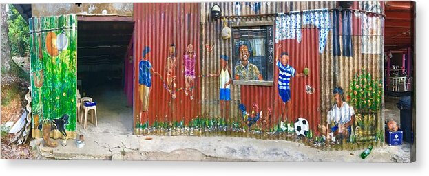 Home Acrylic Print featuring the painting Our House, Our Family by Belinda Low