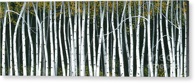 Aspens Acrylic Print featuring the painting Winter Aspen 3 by Michael Swanson