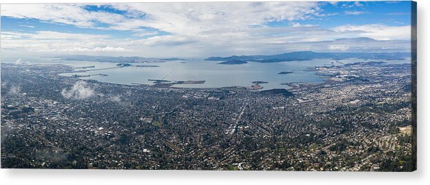 Landscapeaerial Acrylic Print featuring the photograph The San Francisco Bay Area #1 by Ethan Daniels