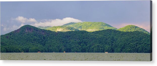 Boat Acrylic Print featuring the photograph Boating And Camping On Lake Jocassee In Upstate South Carolina #2 by Alex Grichenko