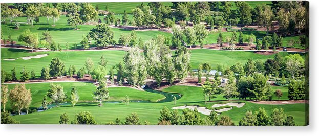 Golf Acrylic Print featuring the photograph Beautiful Aerial Of A Golf Resort In Las Vegas Nevada #3 by Alex Grichenko
