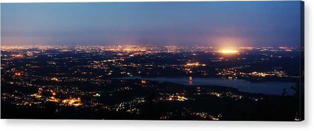 Scenics Acrylic Print featuring the photograph City By Night by Lopurice
