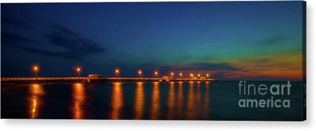 Photographs Acrylic Print featuring the photograph Fishing Pier At Twilight by Felix Lai