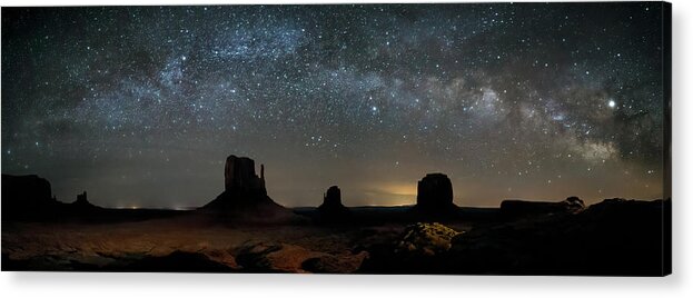 American Southwest Acrylic Print featuring the photograph Milky Way Over Monument Valley by James Capo