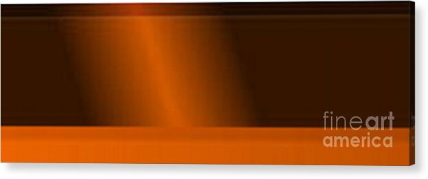 Oil Acrylic Print featuring the painting Orange Light by Matteo TOTARO