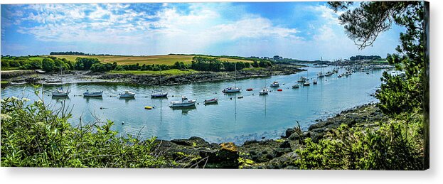 France Acrylic Print featuring the photograph Boats in the harbor by Jim Feldman