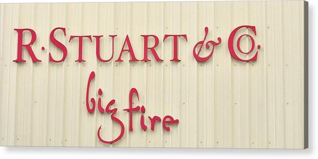 Mcminville Acrylic Print featuring the photograph R Stuart Sign 21072 by Jerry Sodorff