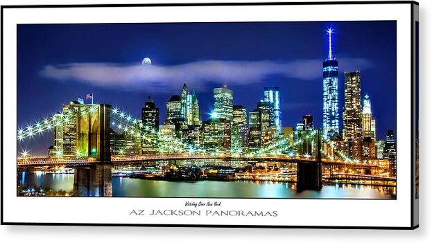 New York City Acrylic Print featuring the photograph Watching Over New York Poster Print by Az Jackson