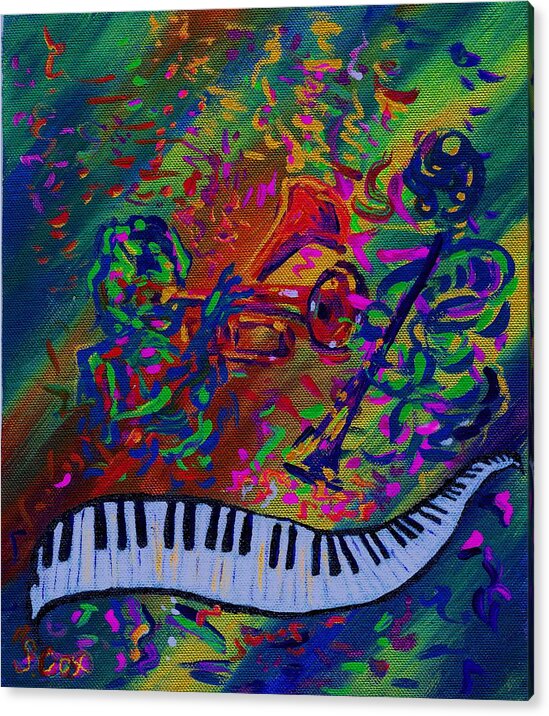 Jazz Painting Acrylic Print featuring the painting Saint Antony by Stephanie Cox