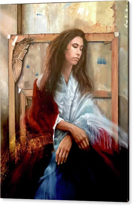 Woman Acrylic Print featuring the painting Becoming by Richard Ferguson