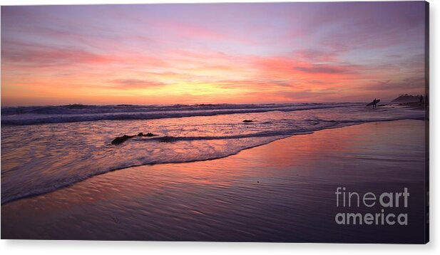 Landscapes Acrylic Print featuring the photograph Surfer Afterglow by John F Tsumas