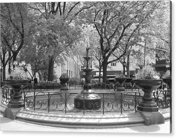 Madison Square Park Acrylic Print featuring the photograph Fountain Time by Catie Canetti