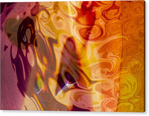 Passion Acrylic Print featuring the painting Passion Represents Color by Omaste Witkowski