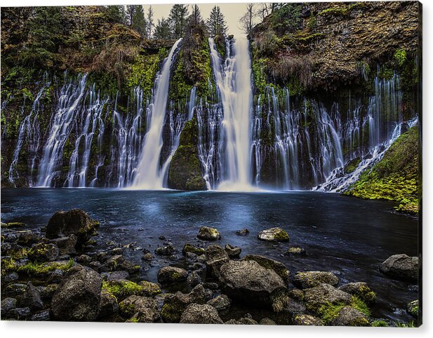Bandon Acrylic Print featuring the photograph Burney Falls by Don Hoekwater Photography
