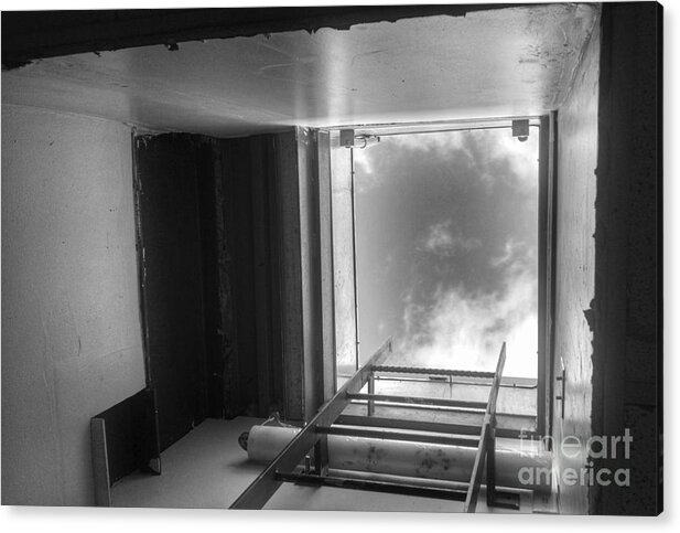 Black And White Acrylic Print featuring the photograph Escape Hatch by Christopher Lotito