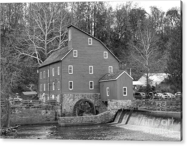 Clinton Acrylic Print featuring the photograph Gray Autumn at the Old Mill in Clinton by Christopher Lotito