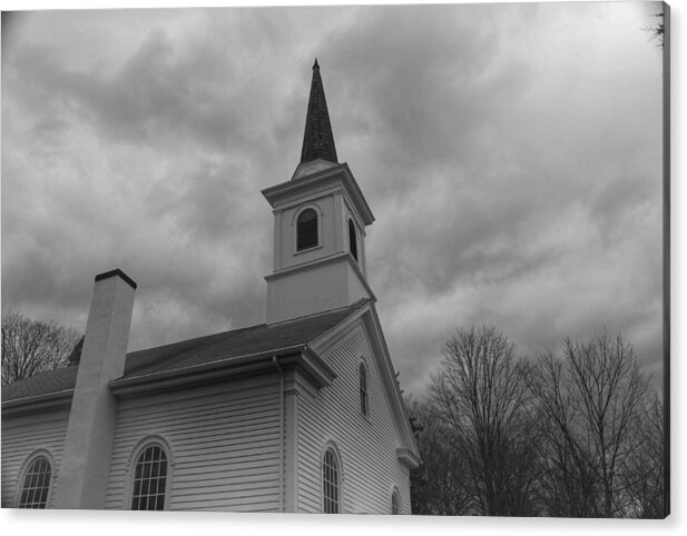 Waterloo Village Acrylic Print featuring the photograph Waterloo United Methodist Church - Detail by Christopher Lotito