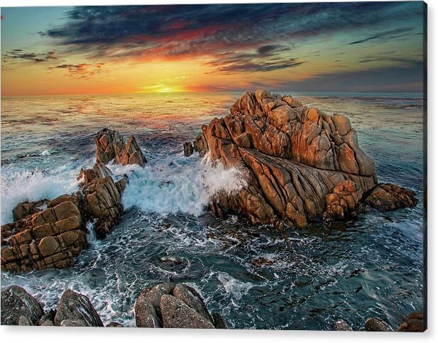 Sunset Acrylic Print featuring the photograph Carmel Sunset by Eric Wiles