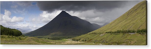 Moody Acrylic Print featuring the photograph Beinn Dorain panorama by Gary Eason