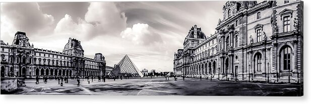 Paris Acrylic Print featuring the photograph A Louvre Panorama by Christopher Maxum