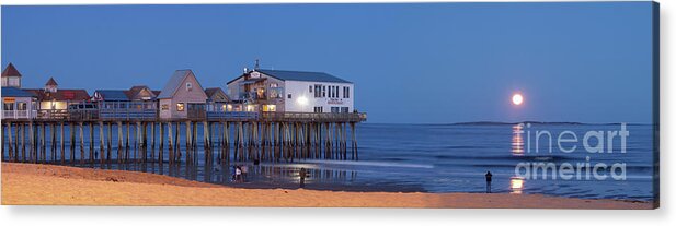 Atlantic Ocean Acrylic Print featuring the photograph New Moon Over the Maine Beach by David Bishop