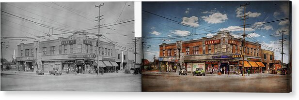 The Great Atlantic & Pacific Tea Company Acrylic Print featuring the photograph Pharmacy - The corner drugstore 1910 - Side by Side by Mike Savad