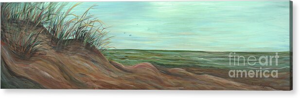 Summer Acrylic Print featuring the painting Summer Sand Dunes by Nadine Rippelmeyer