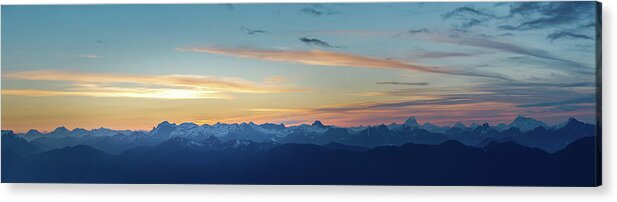Canada Acrylic Print featuring the photograph View From Mount Seymour at Sunrise by Rick Deacon